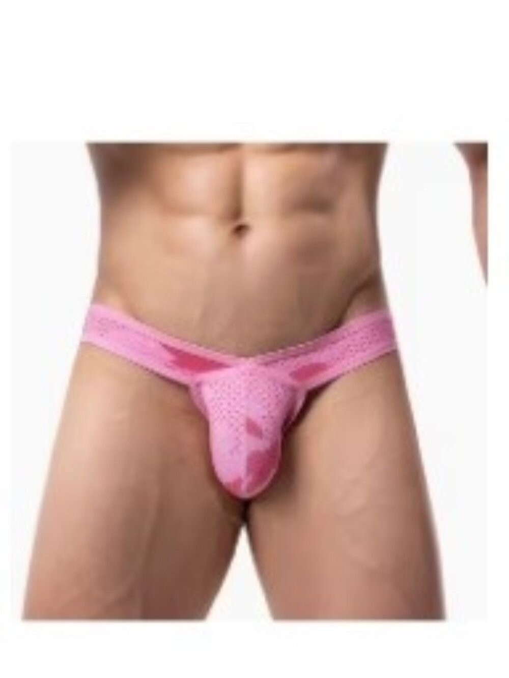 Mens Pink Camo Mesh Bikini Underwear*Panties**Gay*Sissy*Contour Pouch*Med*NIP